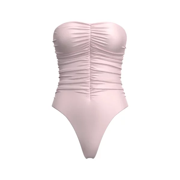 Casablanca Pink Swimsuit – стильний рожевий купальник із драпіруванням